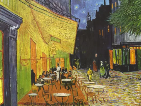 Café Terrace at Night. Van Gogh Arles. 1888.