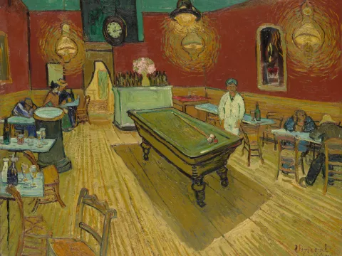 The Night Café, 1888.  Van Gogh Arles - Yale University Art Gallery, New Haven, Connecticut